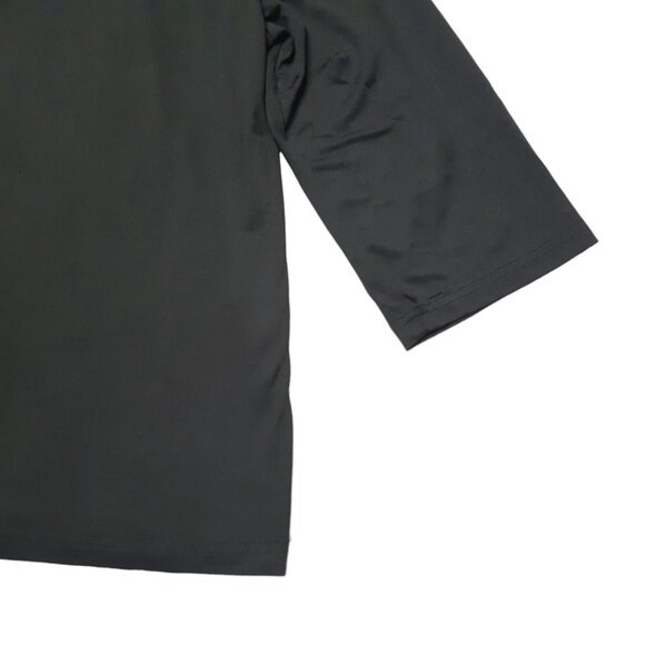 Anthony Richards Top Womens Large Black Stretch 3/4 Sleeve Blouse 38 in Chest - Picture 9 of 12